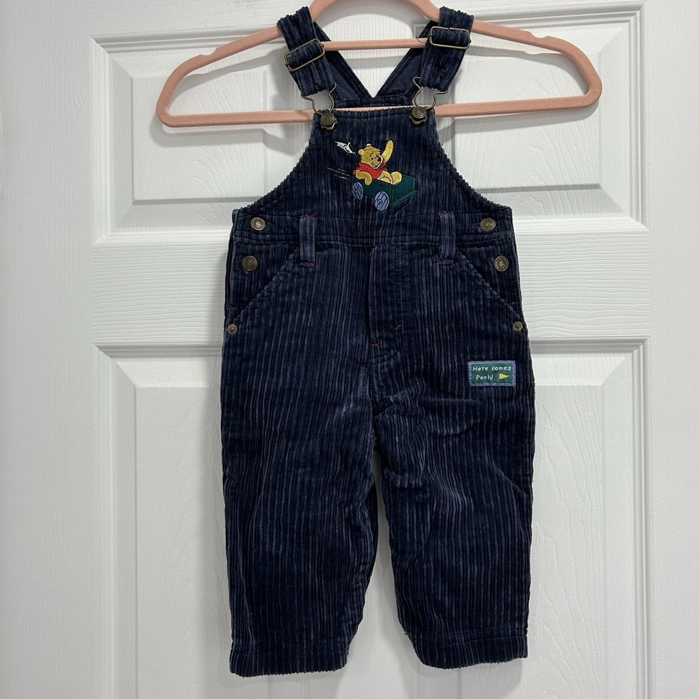 Vintage Winnie The Pooh Overalls‎ 18M 100 Acre Collection Disney Here Comes Pooh